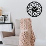 Wallity Enzoclock - S007 Reloj de pared decorativo de metal negro